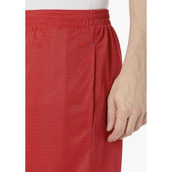New Mens Athletic Mesh Shorts XL Jersey Pockets Red Gym Basketball - Picture 4 of 11